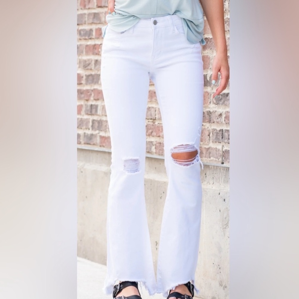 flying monkey white jeans
